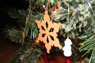 PriMiTiVe Country Trio of Rusty Hanging Christmas Snow Flakes Ornament 