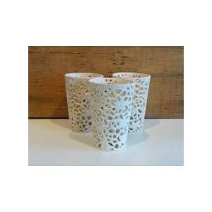  Roost Lace Votives in Bamboo Basket