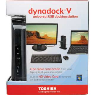 PA3778U 1PRP   Complete Open Box GENUINE Toshiba DynaDock V USB Video 