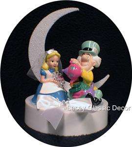 ALICE IN WONDERLAND Tea Party Wedding Cake Topper cup  
