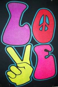 Ladies Womens Girls Cool Neon T Shirt Love Peace Sign Woodstock 