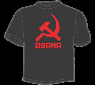 COMMUNIST OBAMA T Shirt MENS barack funny anti vintage  