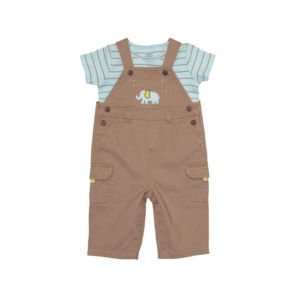 Carters Boys Little Collections 2 piece Cotton Twill Overall and 