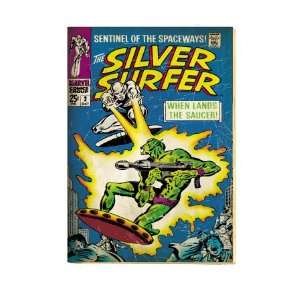 Marvel Comics Retro Silver Surfer Comic Book Cover #2, Fighting, When 