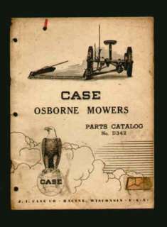 Case Osborne Mowers 1 2 3 Parts Catalog #D342 1947  