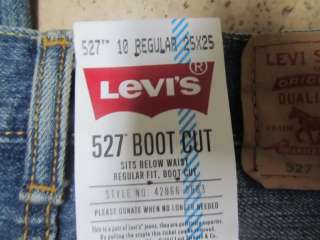 Boys Levis 527 Bootcut Jeans Size 25x25 10 Regular *NEW*  