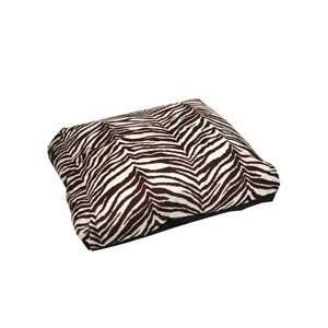 Safari Adventure Zebra Print Dog Pillow with Cotton Slipcover (Round 