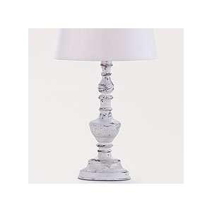  Distressed Wooden Candlestick Accent Lamp Base