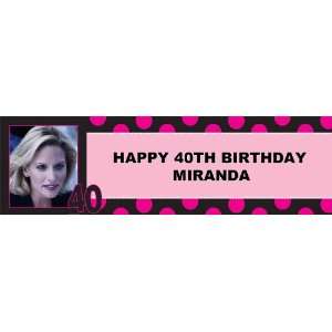 Fabulous 40   Personalized Photo Banner Medium 24 x 80