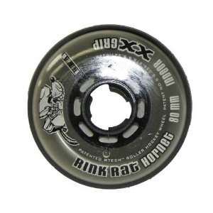 Rink Rat Hornet Indoor XX Grip Black and Silver 72mm Inline Wheel   4 