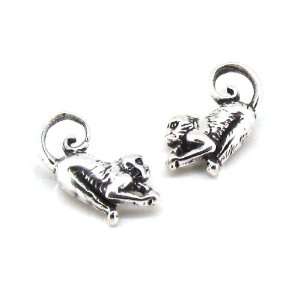  Sterling Silver Mini Monkey Earrings On Posts (Left and 