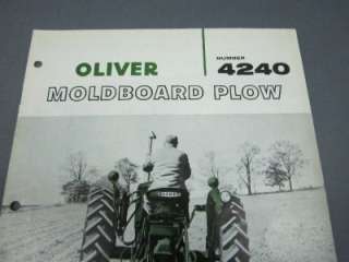   TRACTOR MOLDBOARD PLOW #4240 BROCHURE EXCELLENT CONDITION  