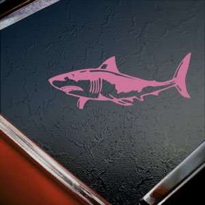  Great White Shark Pink Decal Scuba Diver Dive Car Pink 