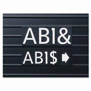   Magnetic Letter Boards, Helvetica Font, 128 Characters per Set, White