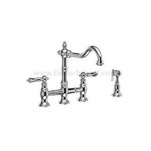 com Riobel Kitchen faucet with spray TO400LBNW Brushed Nickel w/White 