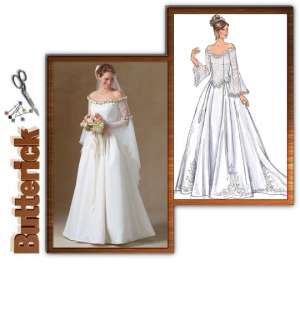 Medieval Renaissance Wedding Dress PATTERN Bridal Gown  