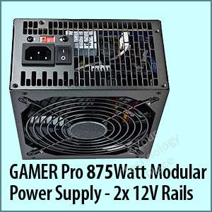 GamerPro 875 Watt PC ATX SATA PCIe Modular Power Supply 641272699341 