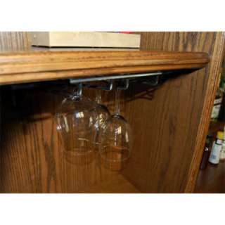 Channel Oversize Hanging Wine Glass Rack   Chrome 845033013029 
