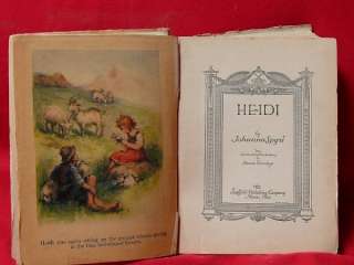 HEIDI By JOHANNA SPYRI 1924 SAALFIELD PUB CO FAIR COND.  