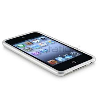 For iPod Touch 4th Gen 4G 4 White & Clear TPU Hard Case  