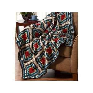   Country Cabin Throw Crochet Afghan Kit Arts, Crafts & Sewing