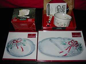 Winterberry Dip Bowl w/Spreader Candy Dish divided Relish Plater 