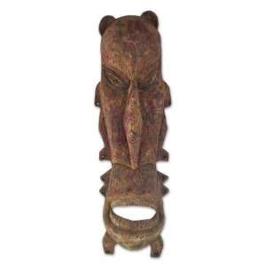  Congolese wood African mask, Chockwe Initiation 