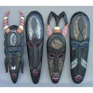  African Masks   Set of 4