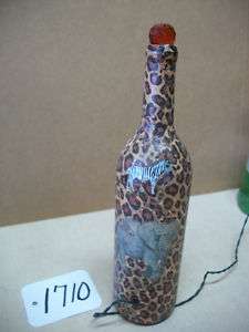 Night Light Custom Made, Decorated Wine Bottle, Animals  