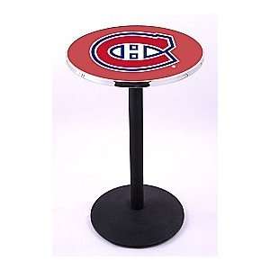 Montreal Canadiens HBS Pub Table with Black Cast Foot Base L214 