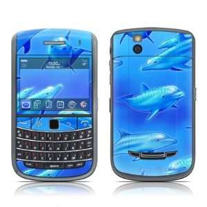  Swimming Dolphins Design Skin Decal Sticker for Blackberry 
