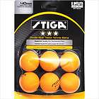 Stiga Three Star Orange Table Tennis Ball (Pa