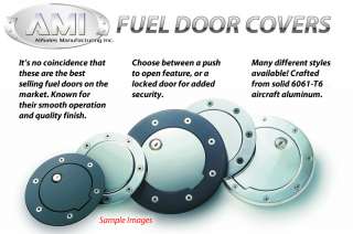 Billet Fuel Gas Door Trim Gloss Black Ring & Door Aluminum AMI 6052GK 
