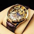   Watches Rare Gold stainless Mechanical winded Mens Cool Gift  