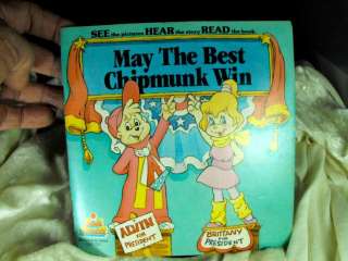 1984 MAY THE BEST CHIPMUNK WIN TALKING STORYBOOK  