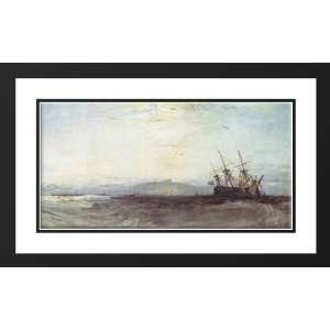   Joseph Mallord William 24x16 Framed and Double Matted A Ship Aground