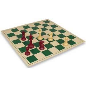   Rollup Chessboard in Green & Beige   2.375 Squares Toys & Games