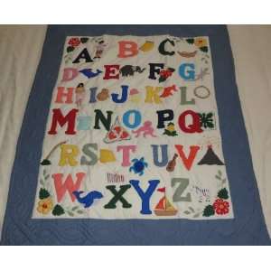   quilt ABC crib baby comforter blanket hand quilted/wall hanging Baby