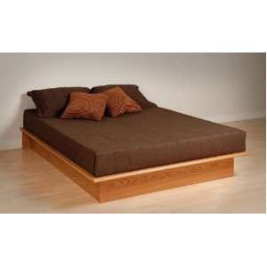  Oak Double Platform Bed By Prepac