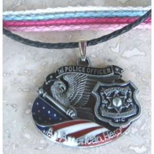  The Police Officer American Heroes Leather Cord Necklace 