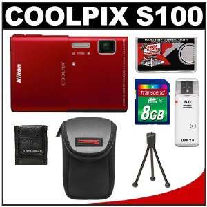   Camera (Red) with 8GB Card + Case + Accessory Kit
