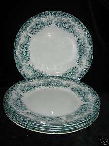 DUDSON WILCOX HANLEY ENGLAND DAISY   SET OF 5 DINNER PLATES   46A 