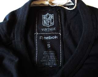 NWT Reebok NFL OAKLAND RAIDERS Retro Vintage Long Sleeve Jersey Tee T 