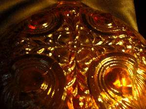 Vintage Indiana Glass Divided Relish Dishes / Bowls 1 Goldentone Amber 