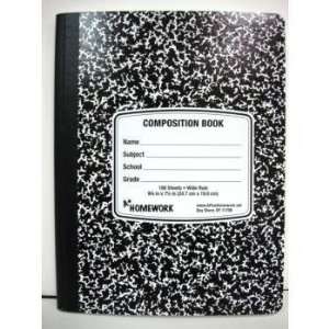  Black Marble Composition Book   100 sheet Case Pack 24 