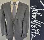 John Weitz Mens Gray Wool/Linen 2 Button Sport Coat Blazer (41S 