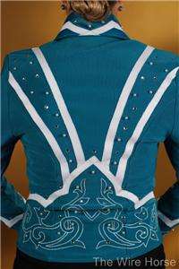 NEW 1849 Ranchwear Teal & White Show Jacket #6509  
