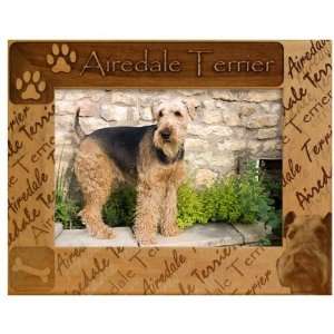  Airedale Terrier 5 X 7 Engraved Alderwood Picture Frame 