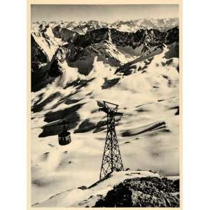  1943 Zugspitze Mountain Germany Wetterstein Cable Car 