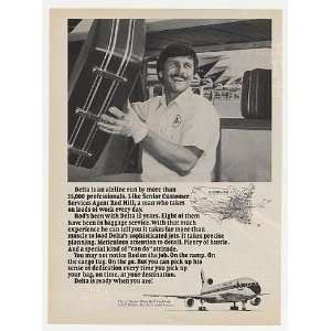  1982 Delta Airlines Sr Cust Services Agent Rod Hill Print 